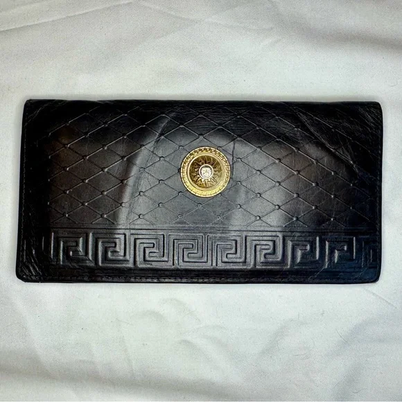 2 FER - Vintage Gianni Versace Brief Case Style Handbag & Matching Wallet - Picture 11 of 15